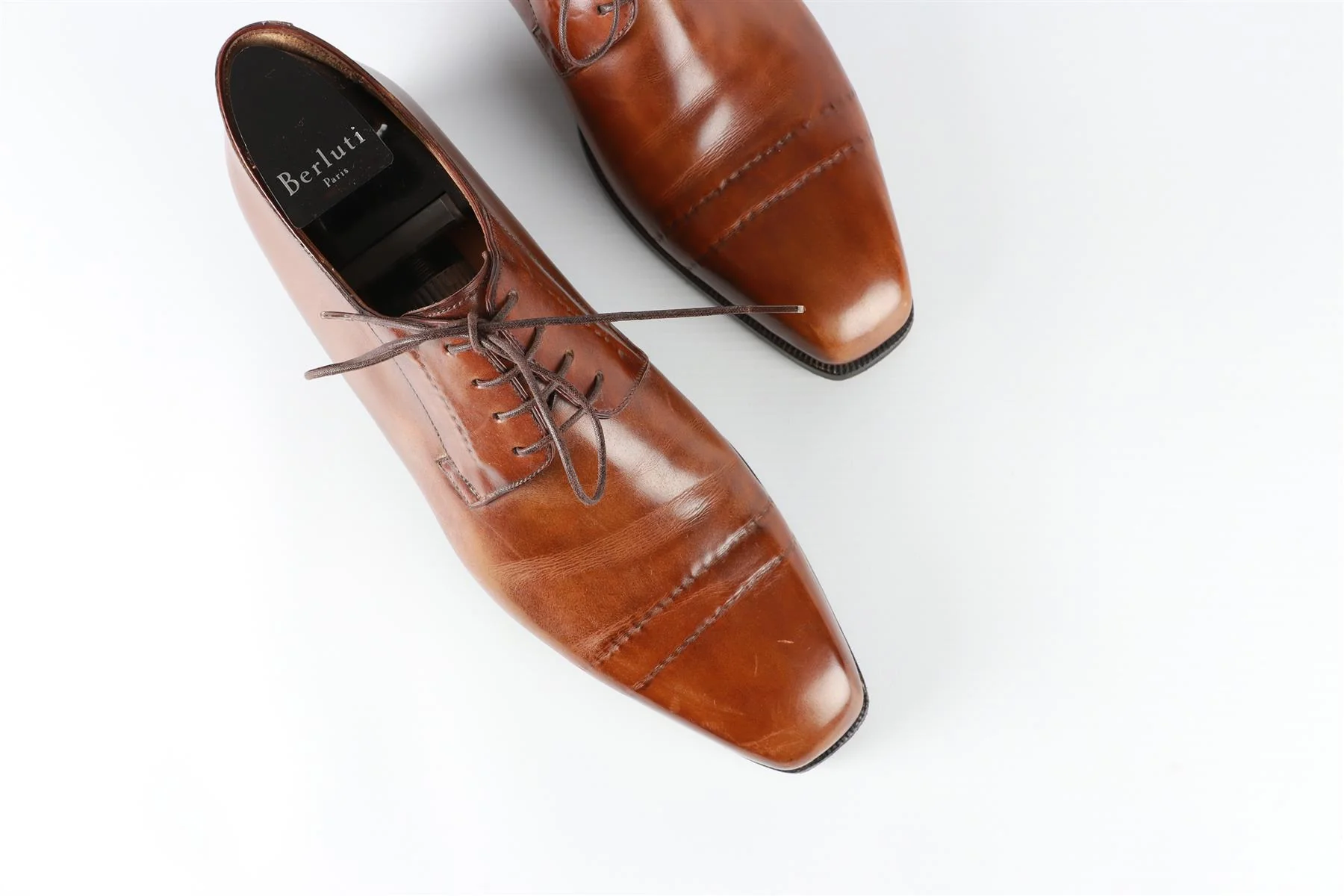 BERLUTI BROWN MEN'S LEATHER BROGUES EU 42 UK 8 US 9 - Image 4