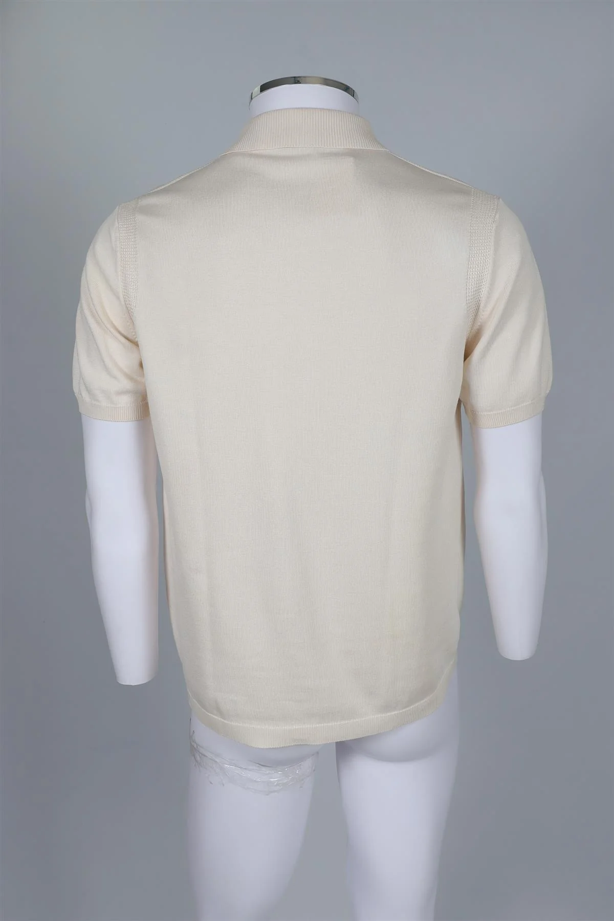 BERLUTI CREAM MEN'S COTTON POLO SHIRT - Image 4
