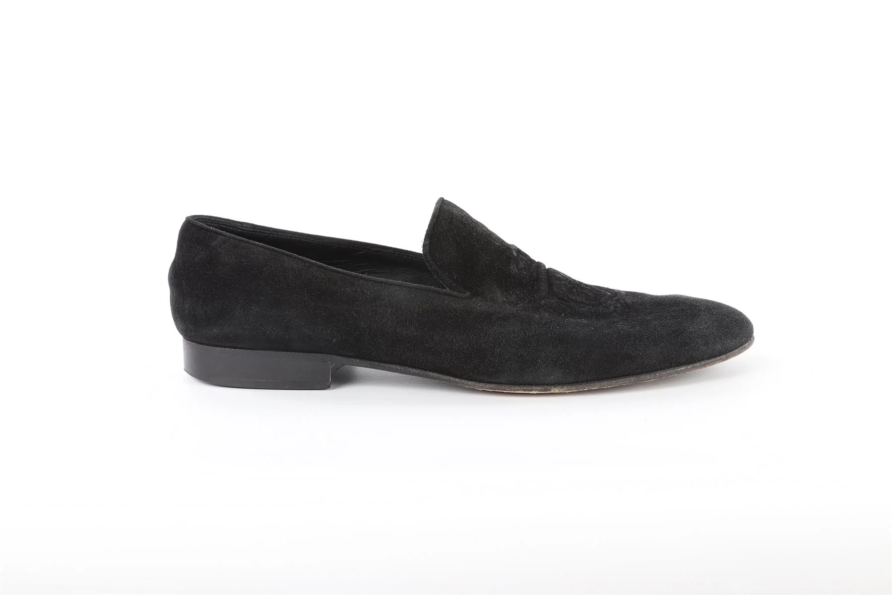 BILLIONAIRE COUTURE BLACK MEN'S SUEDE LOAFERS EU 44 UK 10 US 11 - Image 2