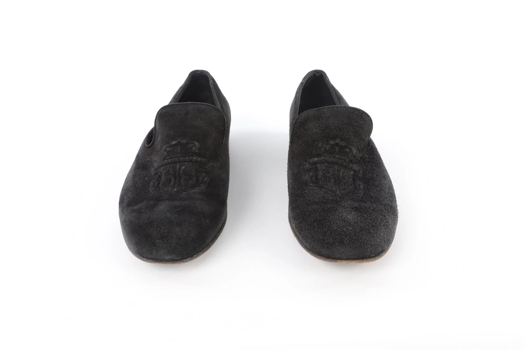BILLIONAIRE COUTURE BLACK MEN'S SUEDE LOAFERS EU 44 UK 10 US 11 - Image 3