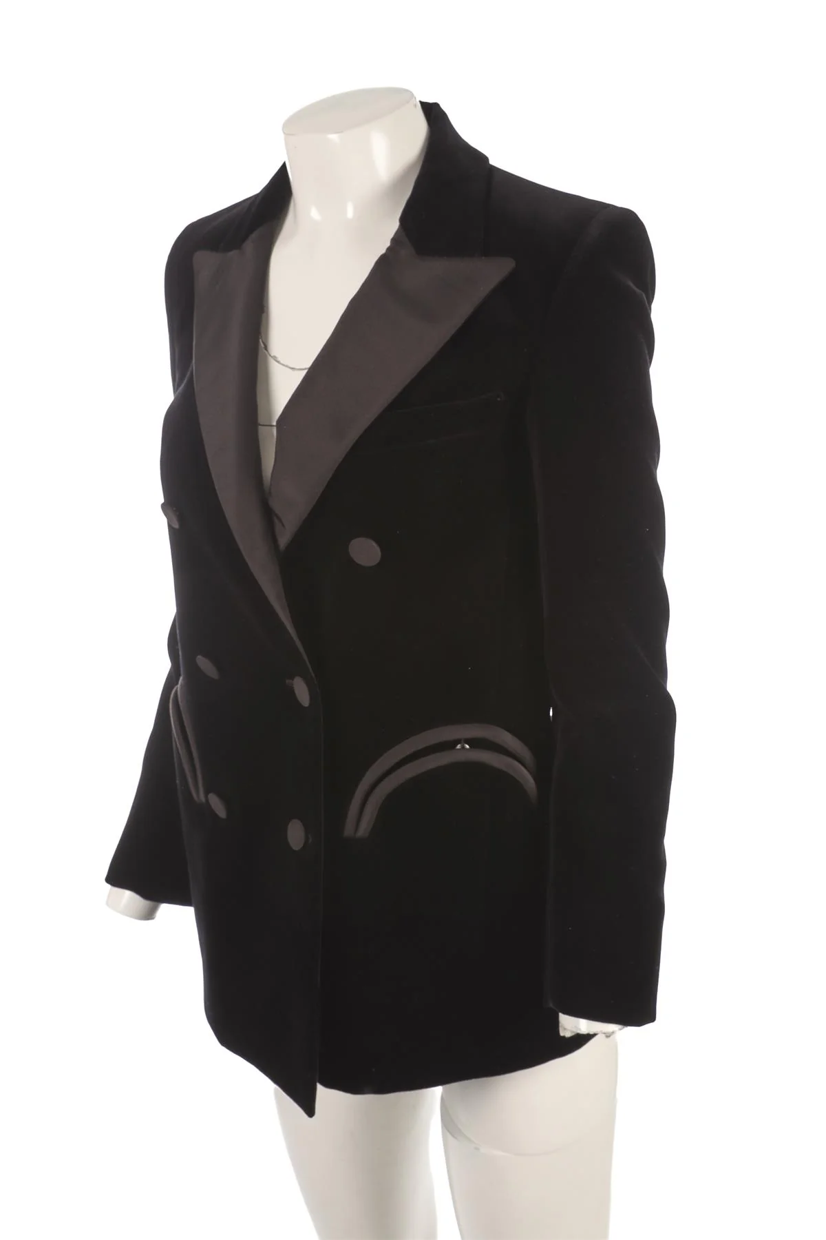BLAZÉ MILANO BLACK VELVET BLAZER UK 6 - Image 3