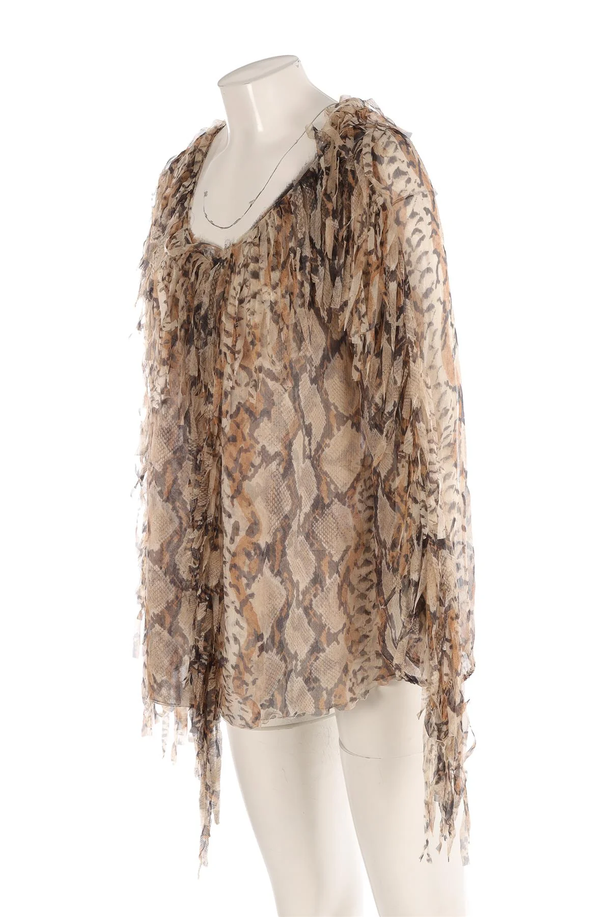 BLUEMARINE BEIGE SILK TOP IT 44 UK 12 - Image 3