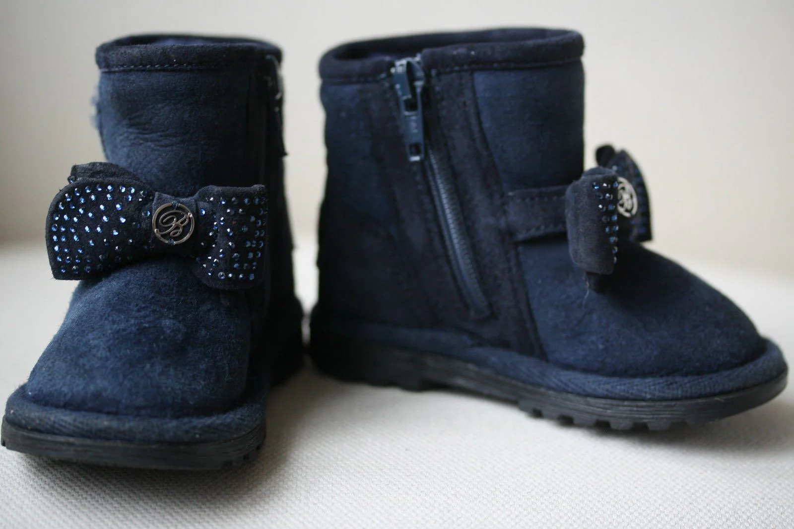 BLUMARINE BABY BLUE SHEEPSKIN BOW BOOTS SHOES EU 20 UK 4 - Image 11