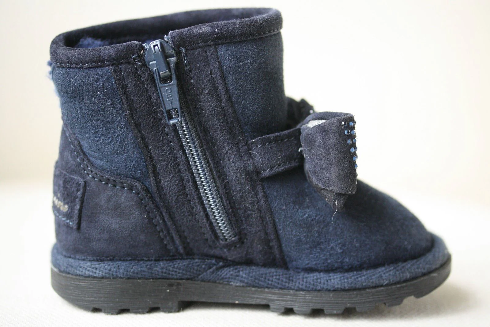 BLUMARINE BABY BLUE SHEEPSKIN BOW BOOTS SHOES EU 20 UK 4 - Image 4