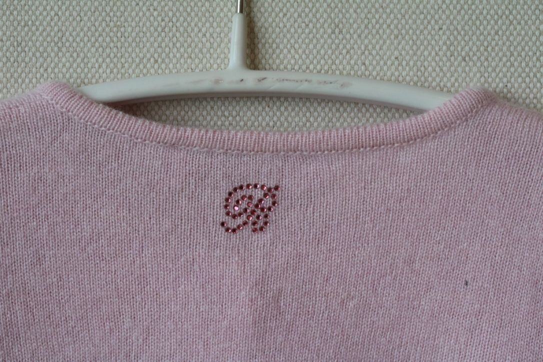 BLUMARINE BABY PINK WOOL AND CASHMERE CARDIGAN 12 MONTHS - Image 6