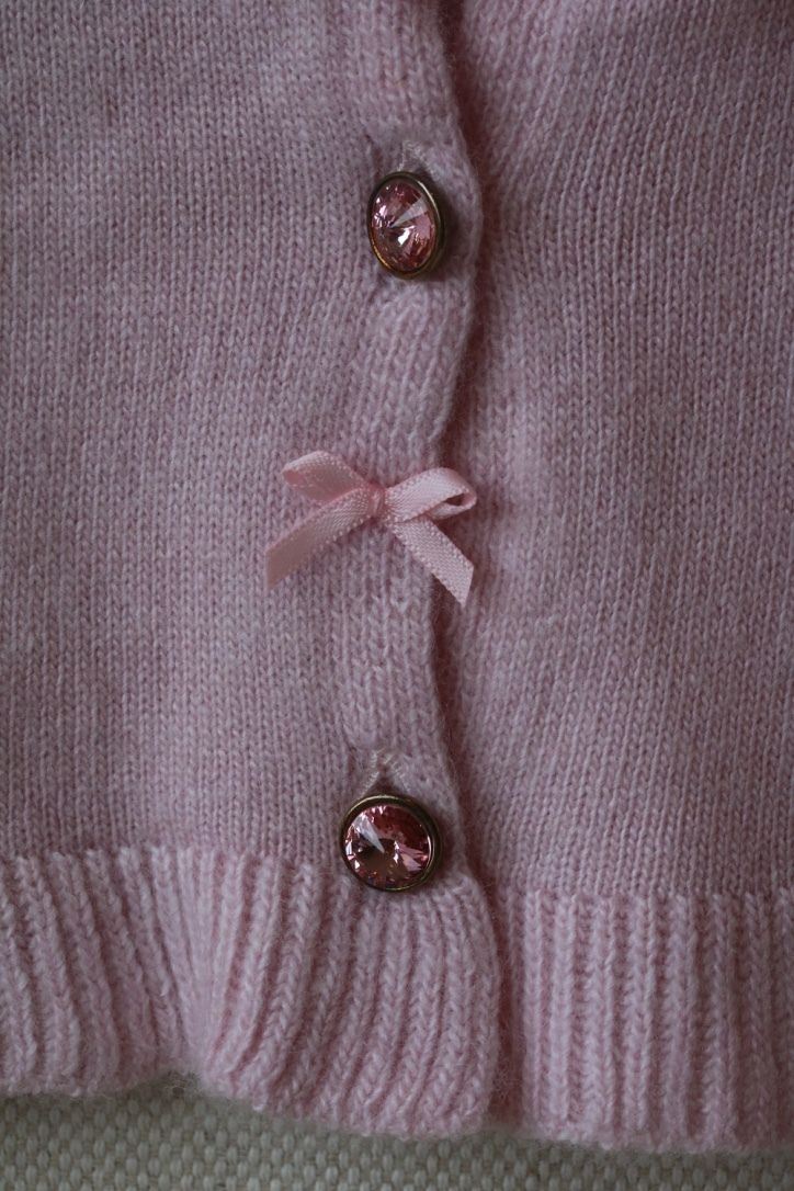 BLUMARINE BABY PINK WOOL AND CASHMERE CARDIGAN 12 MONTHS - Image 7