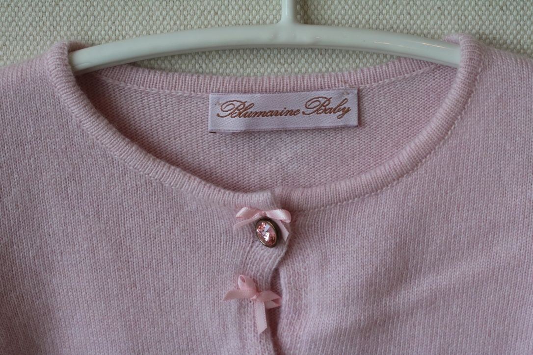 BLUMARINE BABY PINK WOOL AND CASHMERE CARDIGAN 12 MONTHS - Image 9