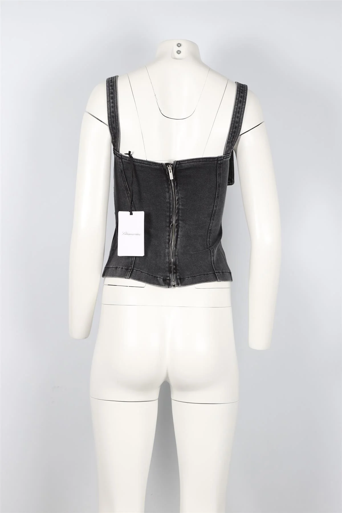 BLUMARINE GREY DENIM TOP IT 38 UK 6 - Image 4