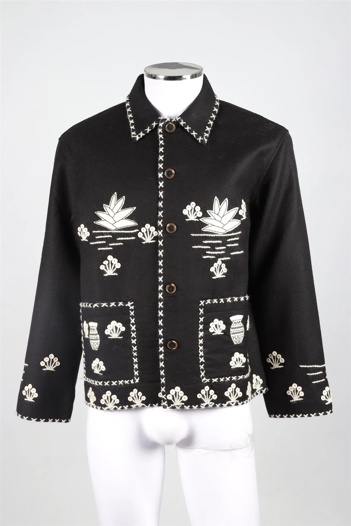 BODE BLACK MEN'S WOOL JACKET SMALL/MEDIUM - Image 2