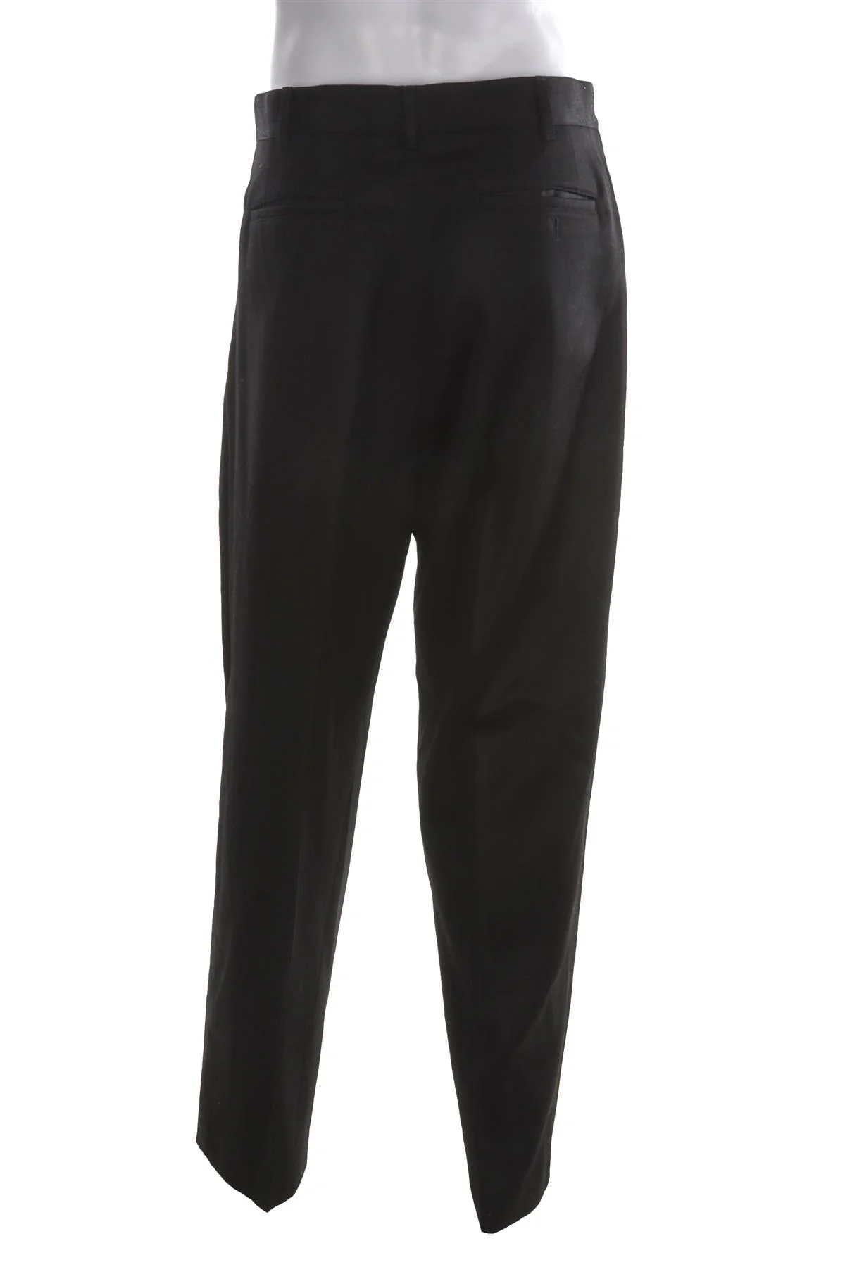 BODE BLACK MENS WOOL STRAIGHT LEG PANTS W32 - Image 4