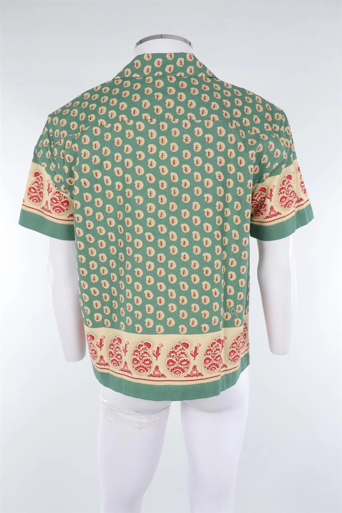 BODE GREEN MEN'S COTTON SHIRT SMALL/MEDIUM - Image 4