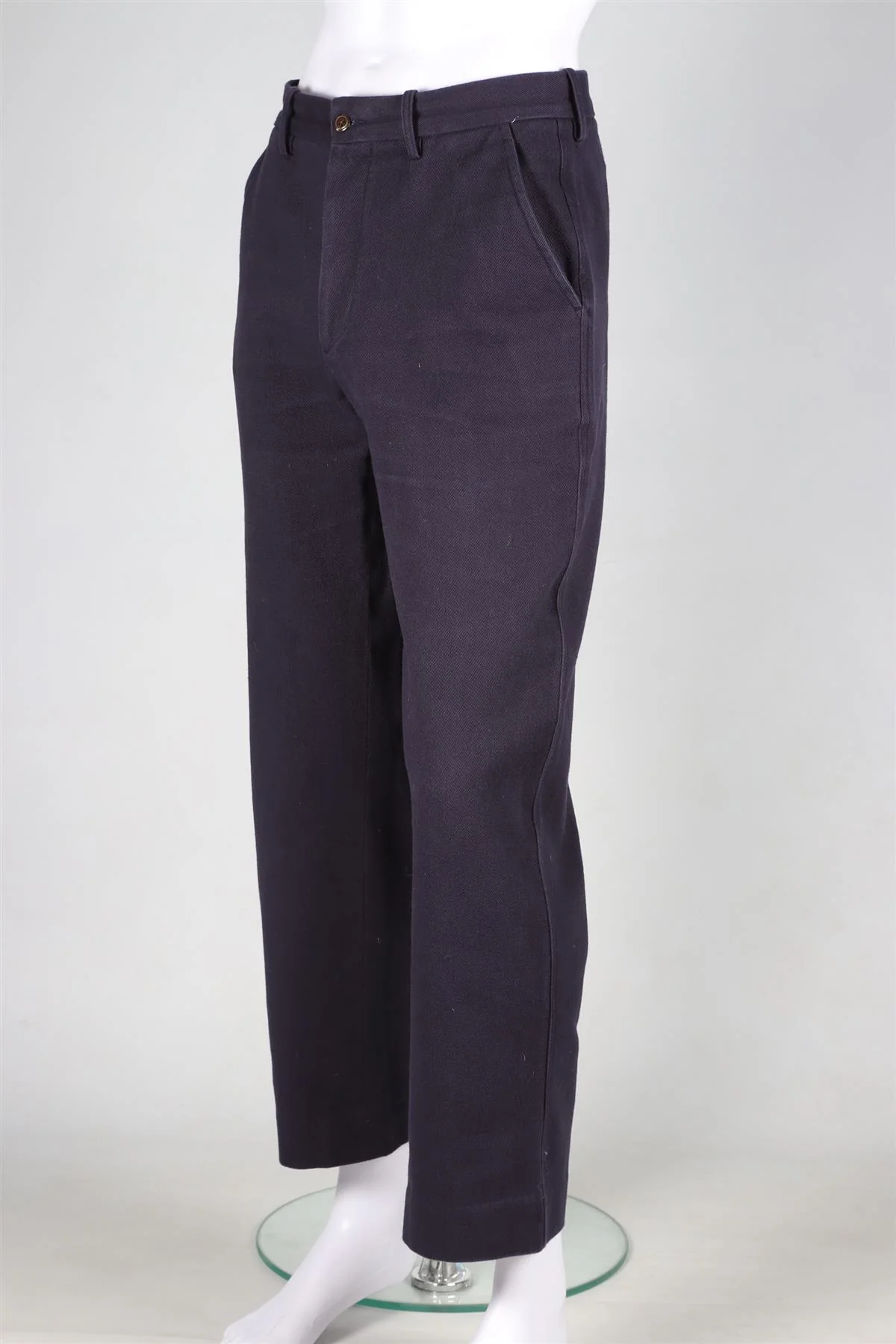 BODE NAVY MEN'S COTTON STRAIGHT LEG PANTS UK/US W30 - Image 3