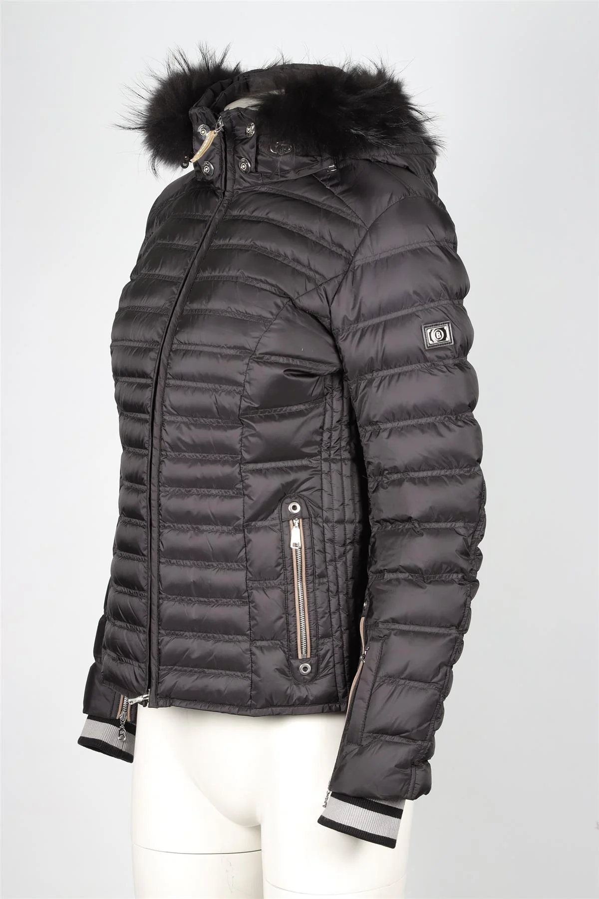 BOGNER BLACK PADDED DOWN JACKET SMALL - Image 3