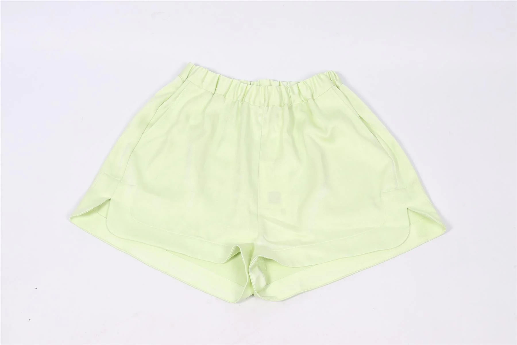 BONDI BORN GREEN SATIN SHORTS SMALL - Image 2