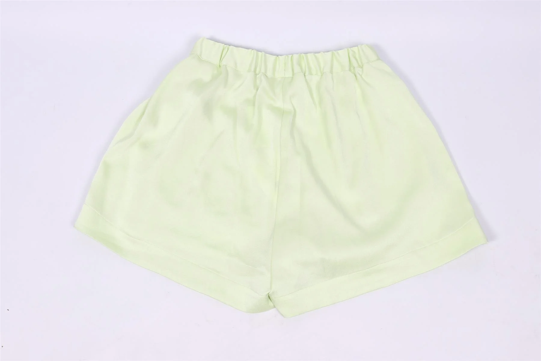 BONDI BORN GREEN SATIN SHORTS SMALL - Image 4