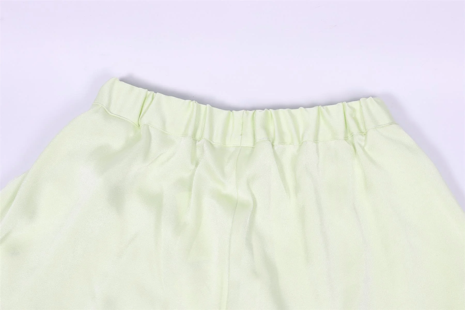 BONDI BORN GREEN SATIN SHORTS SMALL - Image 5