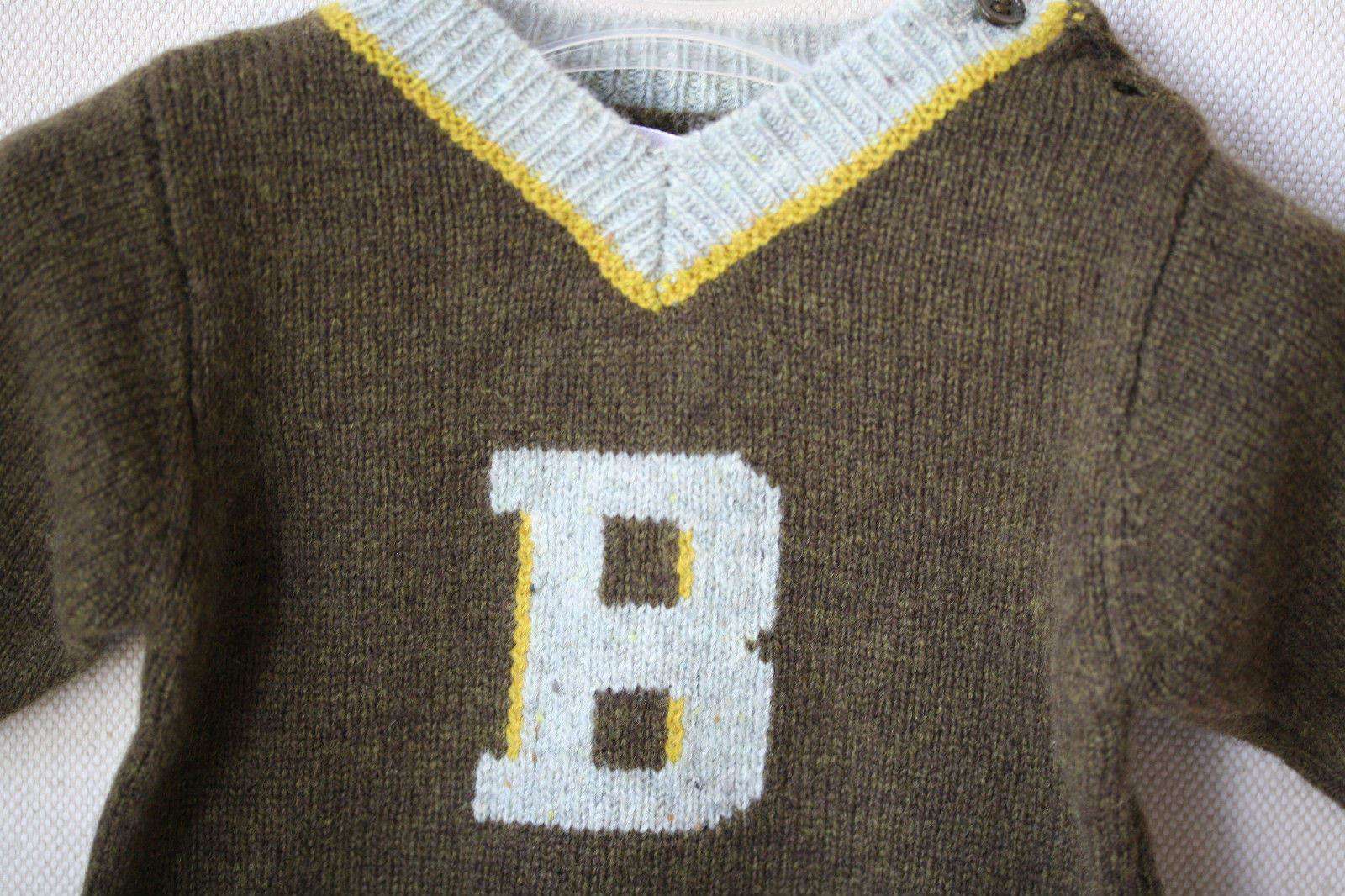 BONPOINT BABY B KHAKI SWEATER 6 MONTHS - Image 4