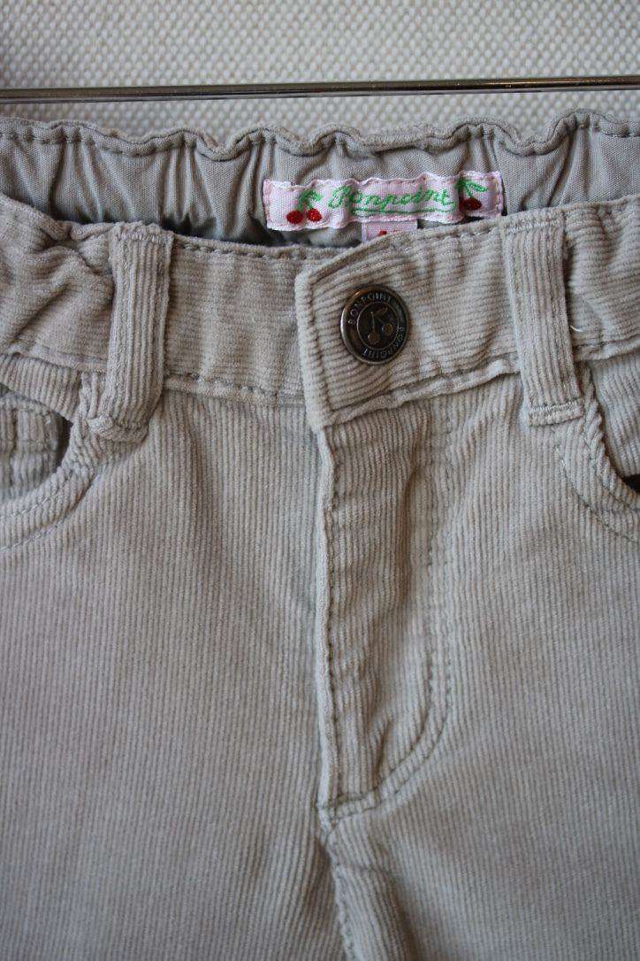 BONPOINT BABY BEIGE CORDUROY JEANS 12 MONTHS - Image 3