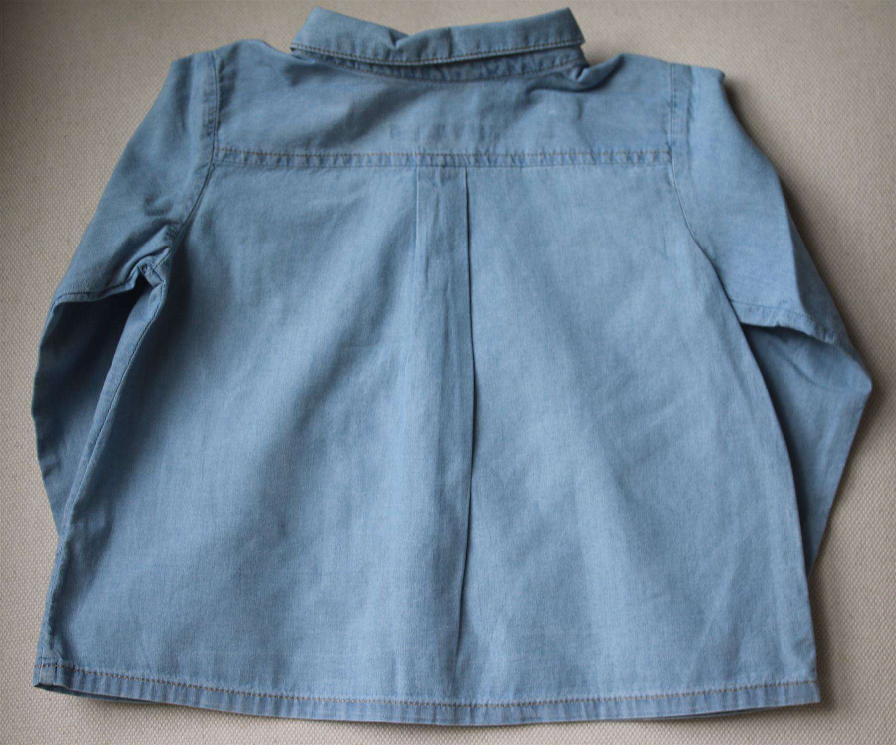 BONPOINT BABY BLUE CHAMBRAY SHIRT 18 MONTHS - Image 2