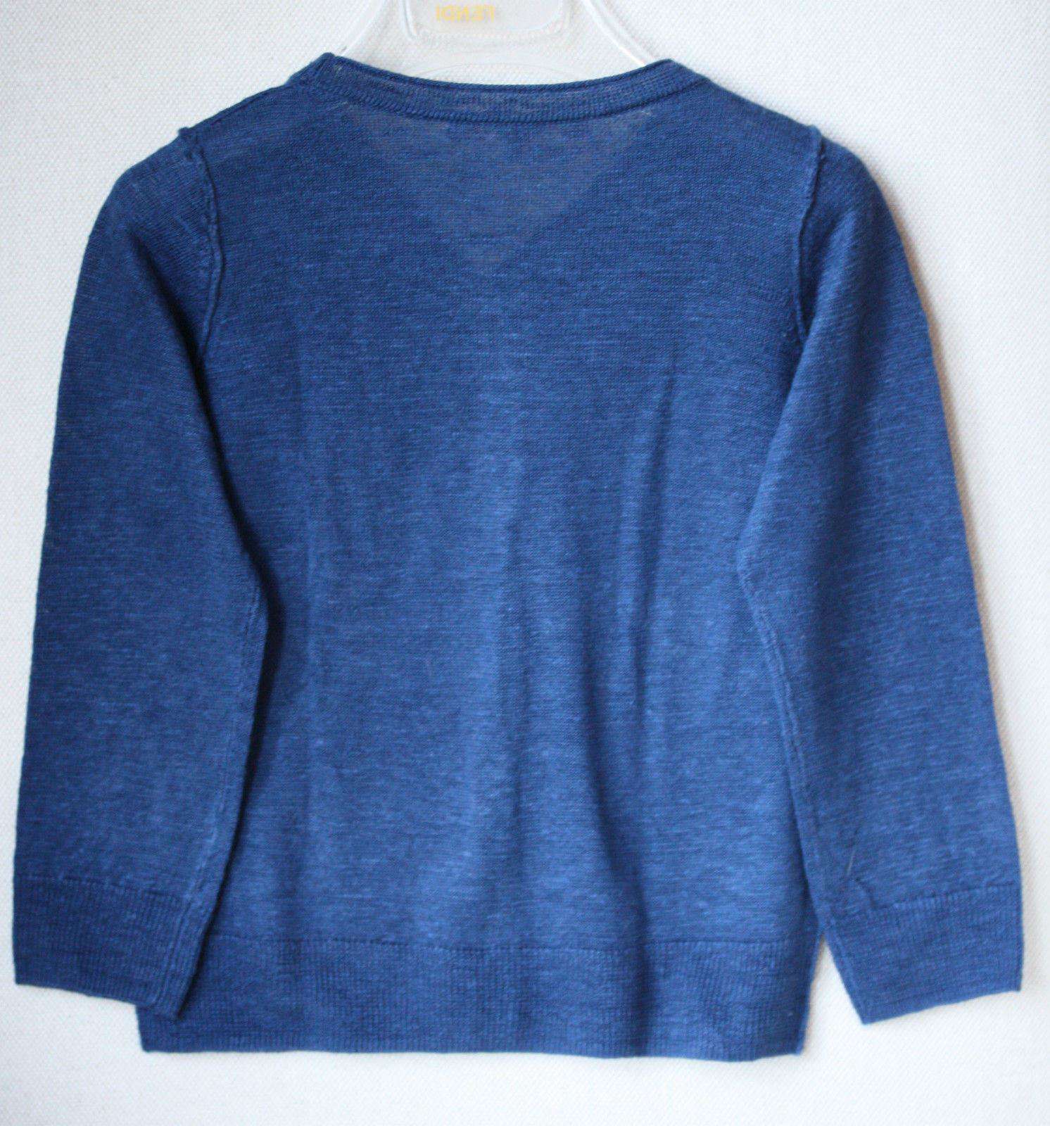 BONPOINT BABY BLUE LINEN CARDIGAN 2 YEARS - Image 3