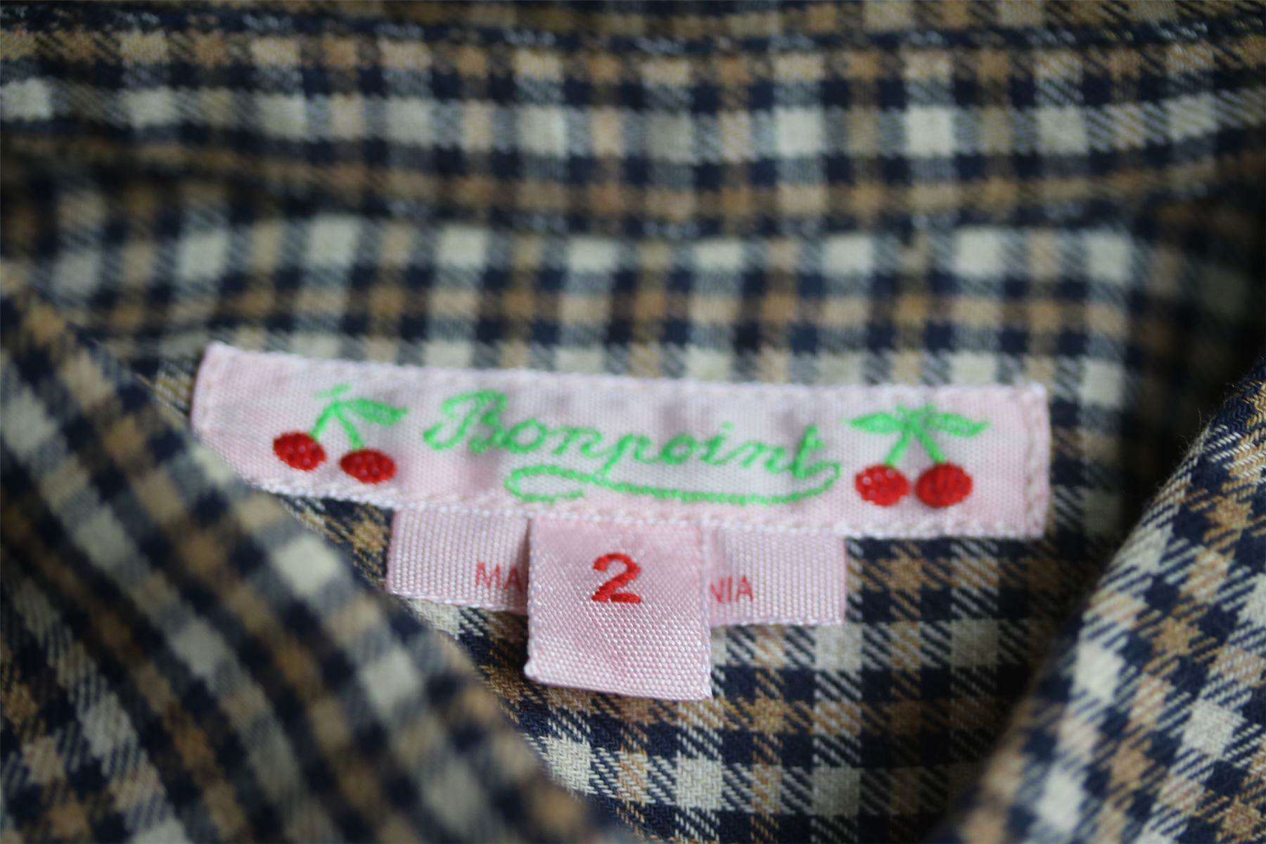 BONPOINT BABY CHECK MALO SHIRT 2 YEARS - Image 3