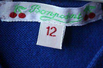 BONPOINT BABY COTTON BLUE CARDIGAN 12 MONTHS - Image 2