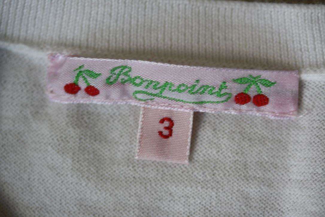 BONPOINT BABY CREAM AND SPARKLY GOLD CARDIGAN 3 YEARS - Image 4