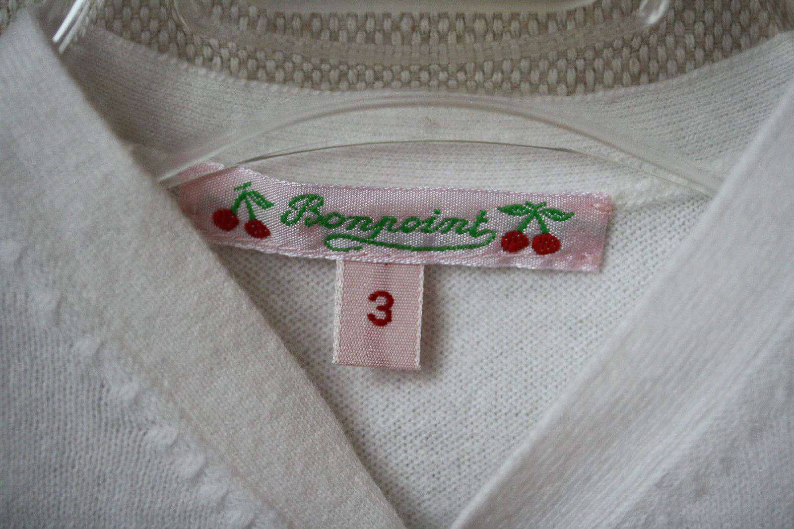 BONPOINT BABY CREAM COTTON CARDIGAN 3 MONTHS - Image 4