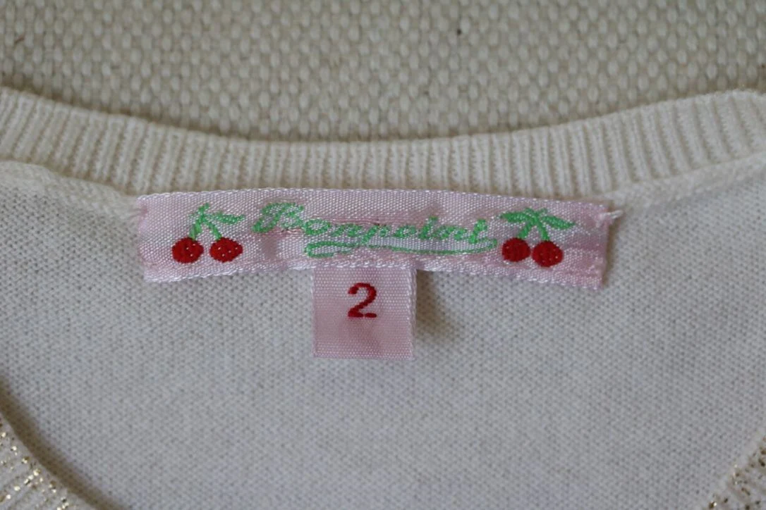 BONPOINT BABY CREAM SPARKLE CARDIGAN 2 YEARS - Image 4