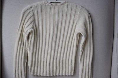 BONPOINT BABY CREAM WOOL ANGORA METALLIC RIBBED CARDIGAN 2 YEARS - Image 4