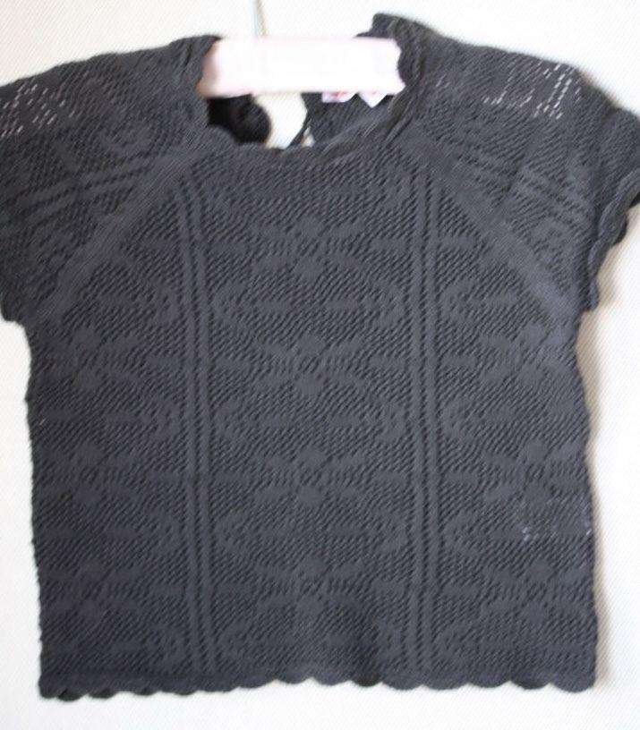 BONPOINT BABY CROCHET BLACK SWEATER TOP 3 YEARS - Image 2