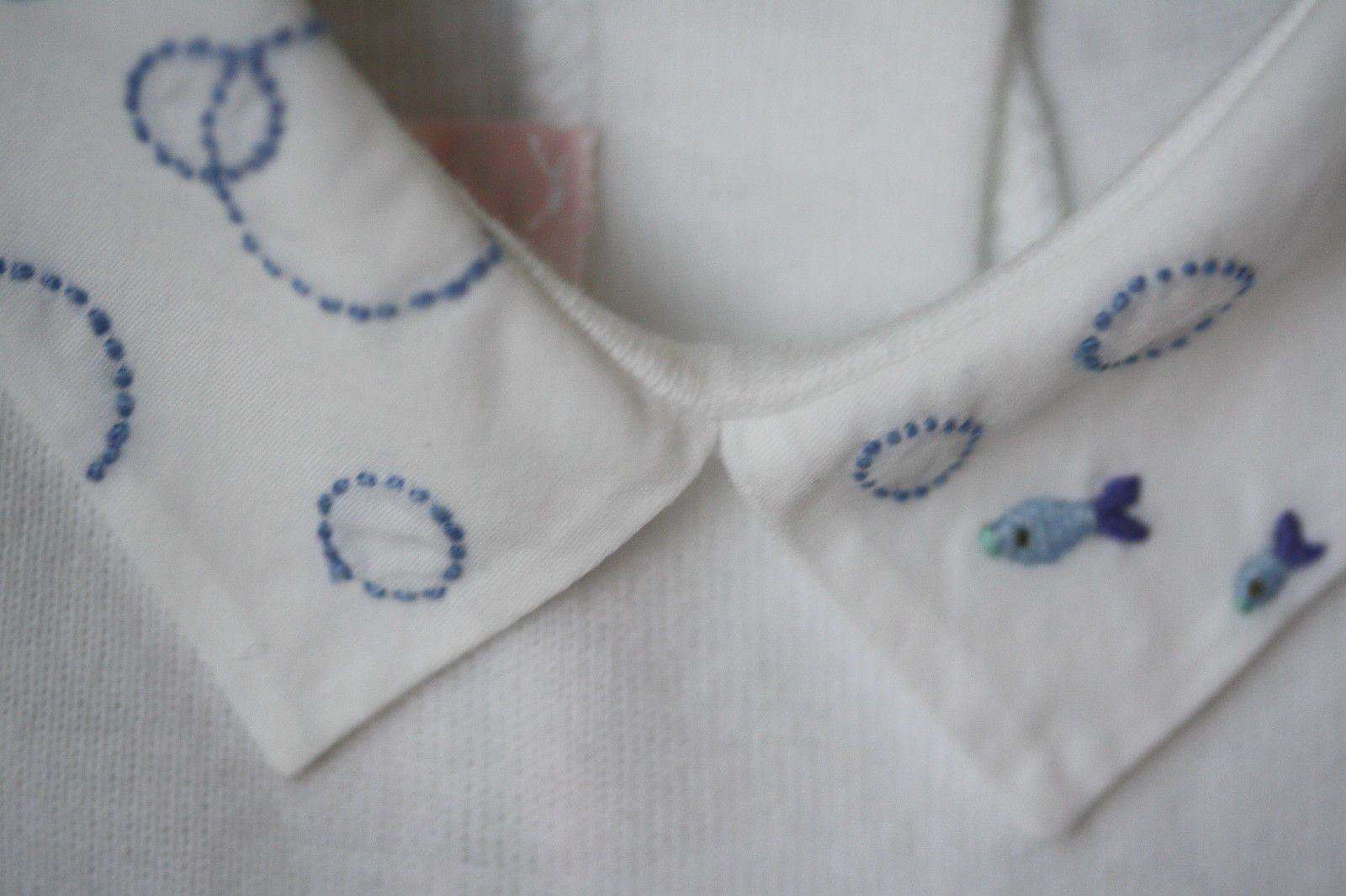 BONPOINT BABY FISH EMBROIDERED BODYSUIT 3 MONTHS - Image 3