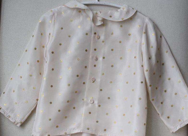 BONPOINT BABY GANITI SILK POLKA DOT BLOUSE TOP 2 YEARS - Image 4