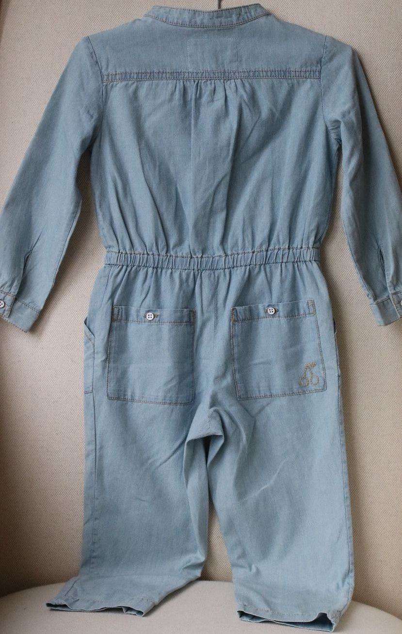 BONPOINT BABY GIRLS CHAMBRAY JUMPSUIT 3 YEARS - Image 5