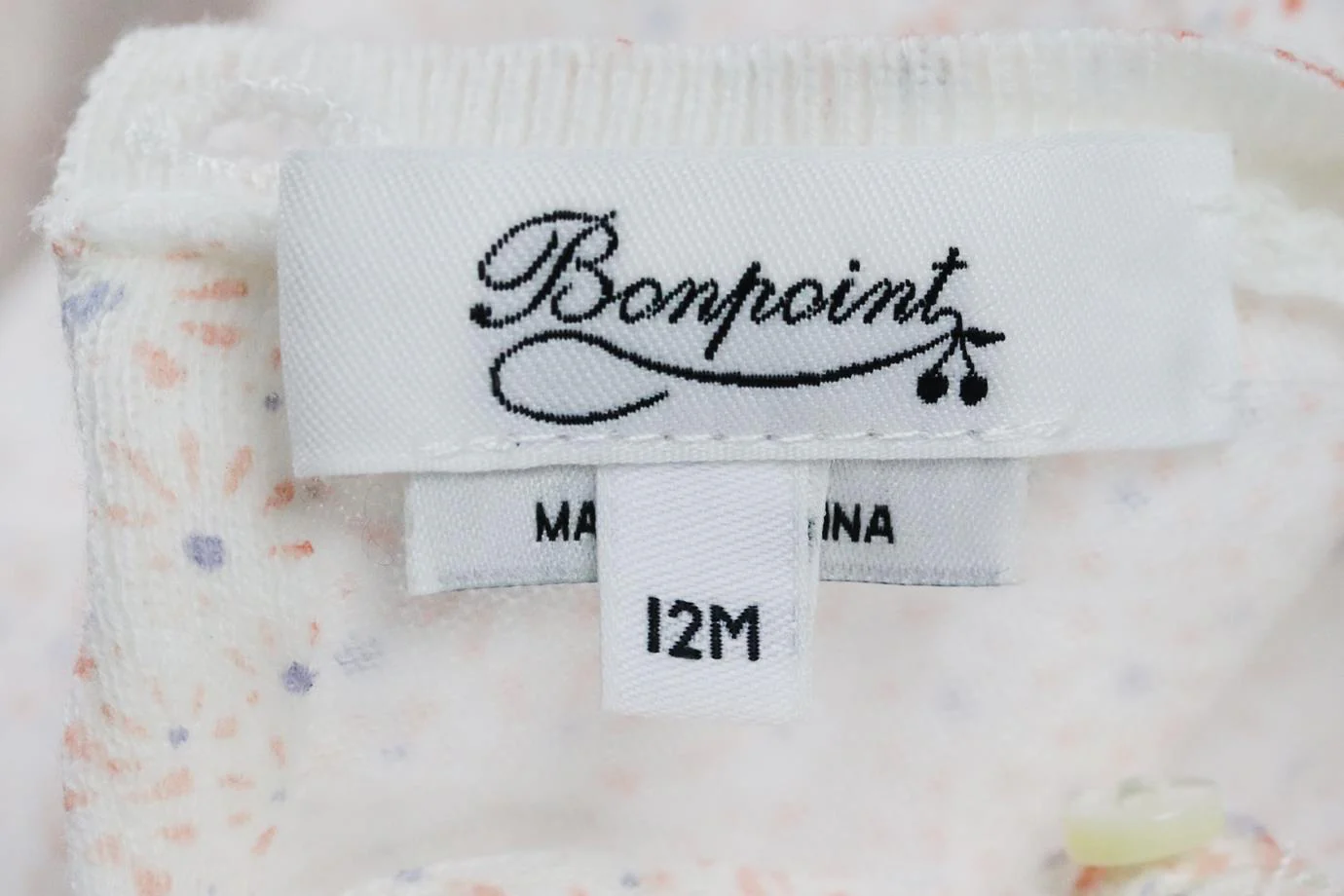 BONPOINT BABY GIRLS COTTON ONESIE 12 MONTHS - Image 4