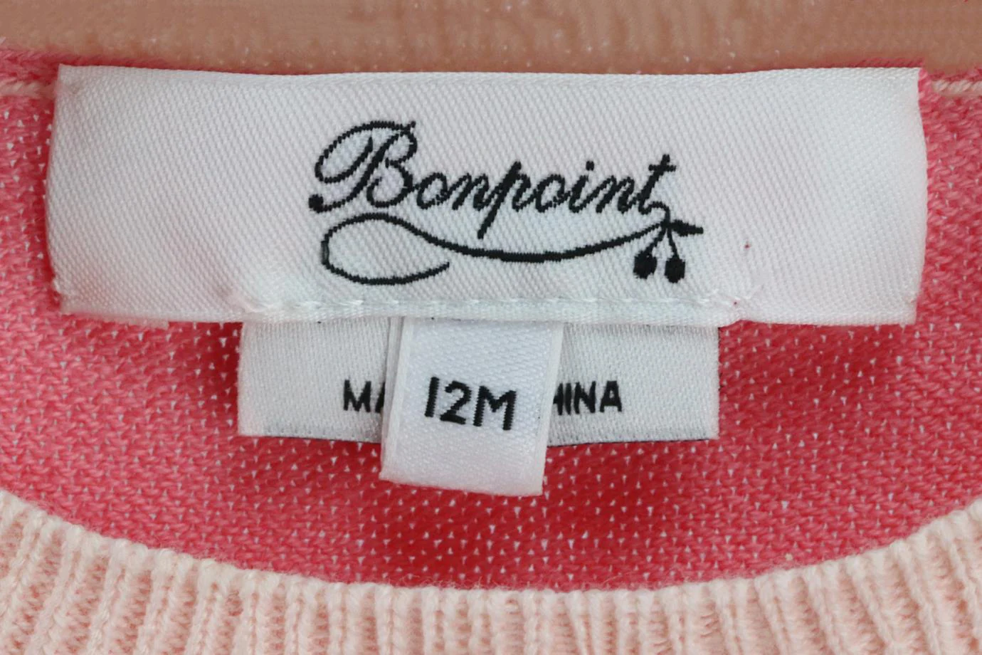 BONPOINT BABY GIRLS COTTON SWEATER 12 MONTHS - Image 4