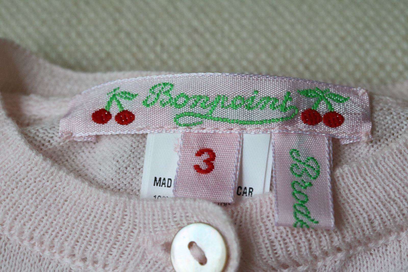 BONPOINT BABY GIRLS EMBROIDERED CARDIGAN 3 YEARS - Image 3