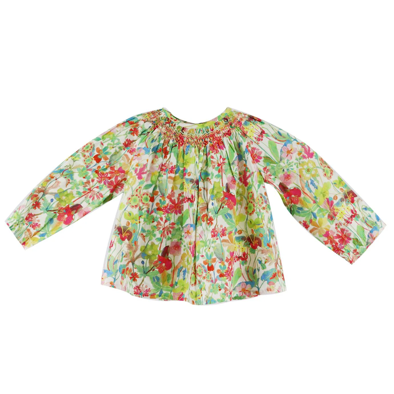 BONPOINT BABY GIRLS FLORAL COTTON TOP AND BLOOMERS SET 12 MONTHS - Image 2