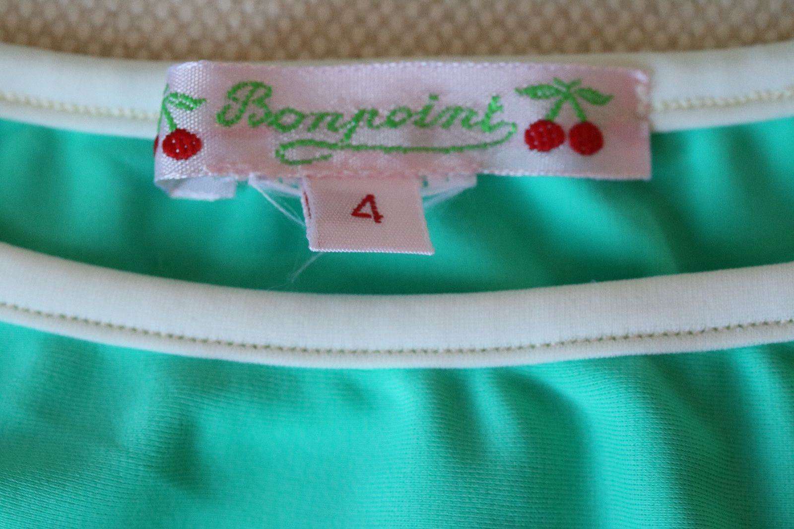 BONPOINT BABY GREEN BIKINI WITH WHITE LINING AND TASSLES 4 YEARS - Image 3