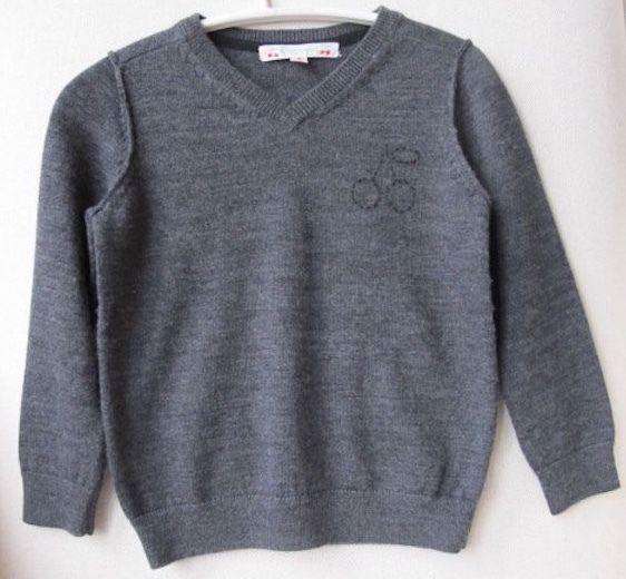 BONPOINT BABY GREY CHERRIES SWEATER 3 YEARS
