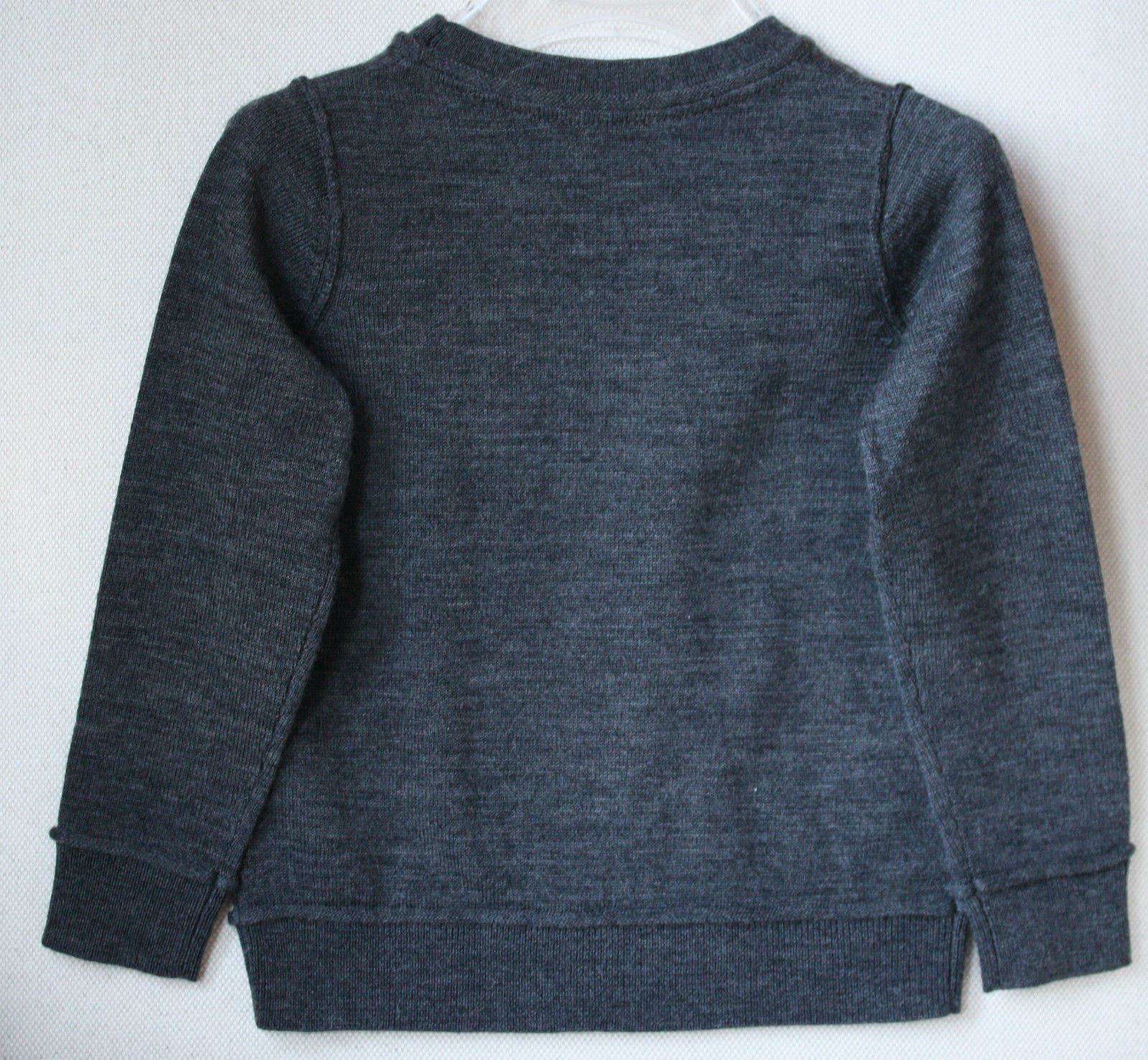 BONPOINT BABY GREY CHERRY WOOL CARDIGAN 3 YEARS - Image 4