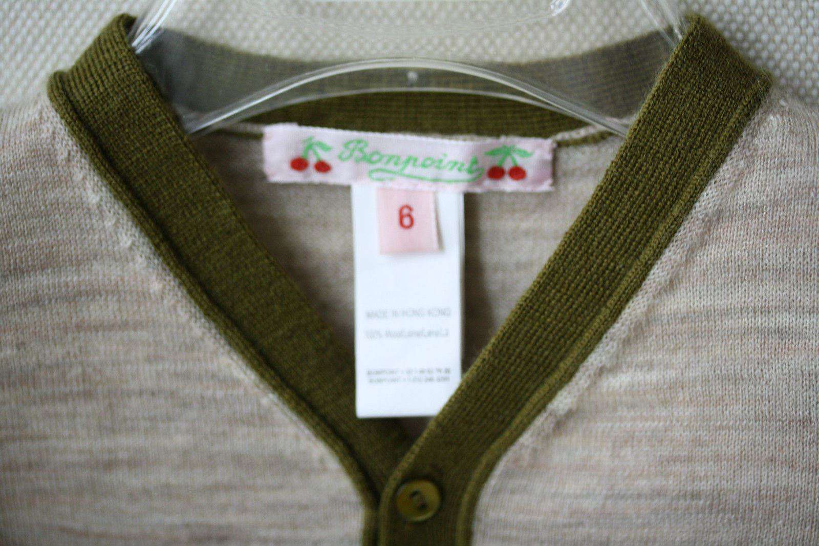 BONPOINT BABY MERINO WOOL B CARDIGAN 6 MONTHS - Image 4