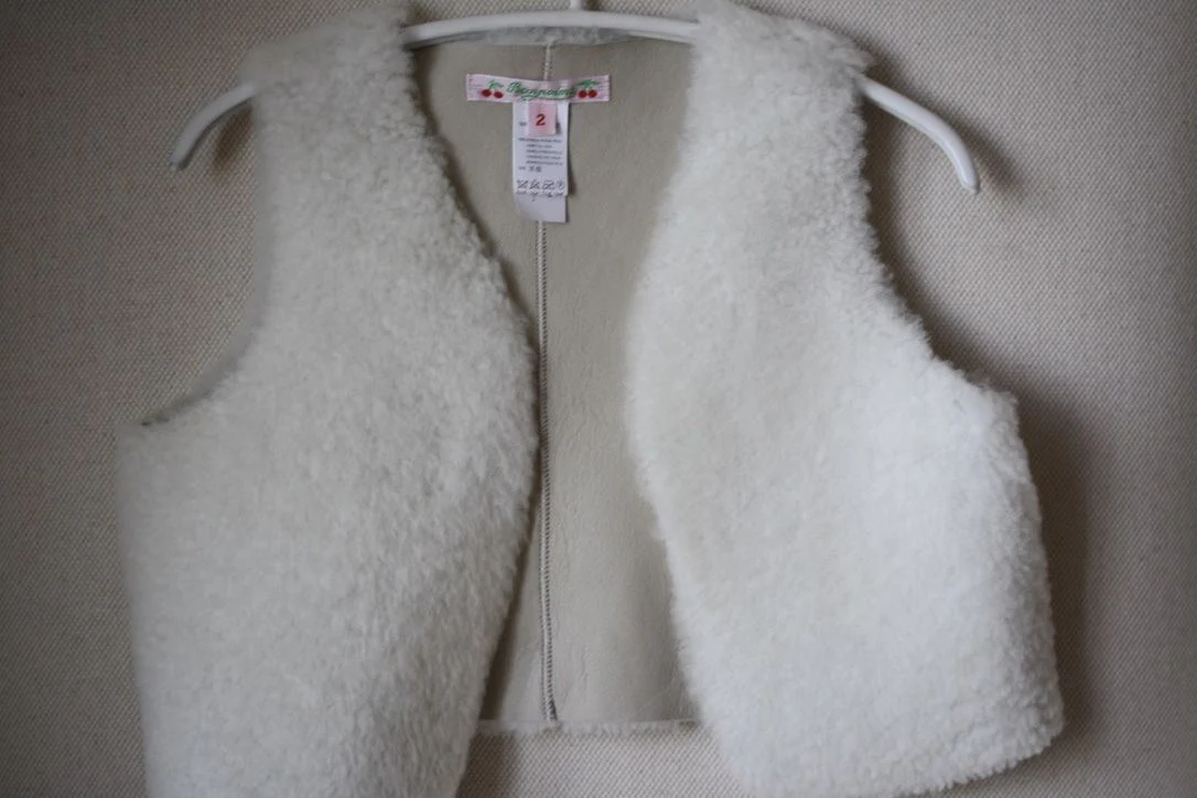 BONPOINT BABY PALOU SHEEPSKIN WAISTCOAT JACKET 2 YEARS - Image 4