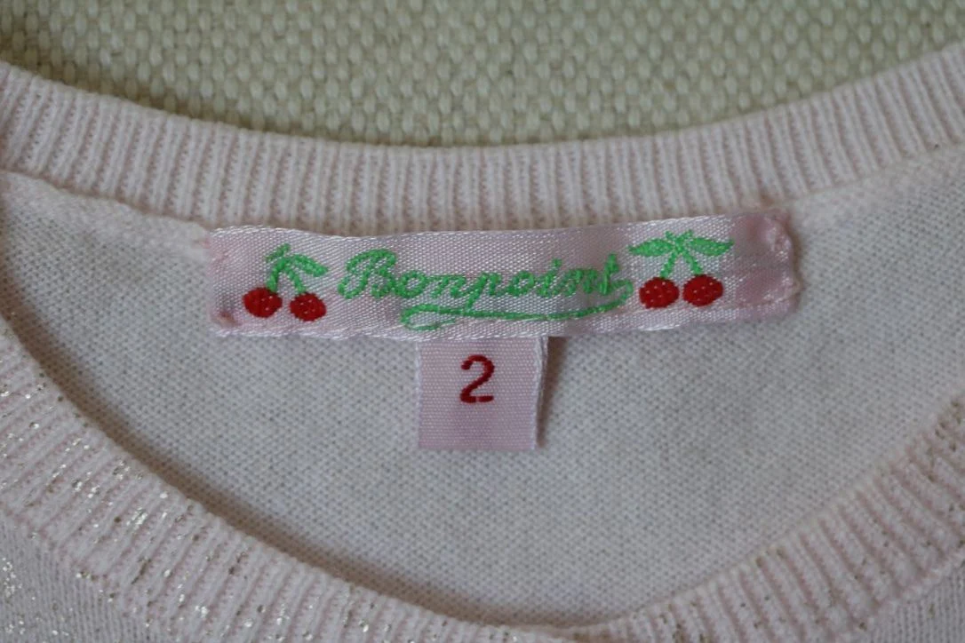 BONPOINT BABY PINK SPARKLE CARDIGAN 2 YEARS - Image 3