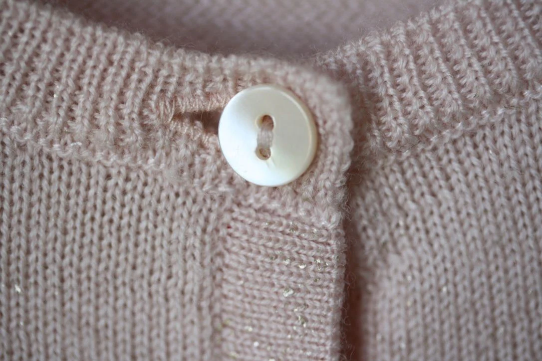 BONPOINT BABY PINK SPARKLE CARDIGAN 2 YEARS - Image 3