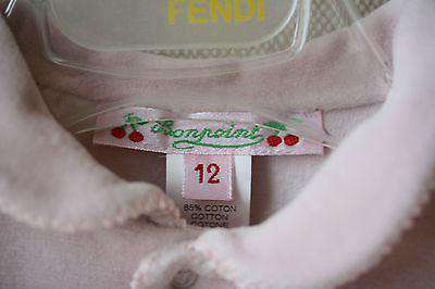 BONPOINT BABY PINK VELOUR BABYGROW 12 MONTHS - Image 4