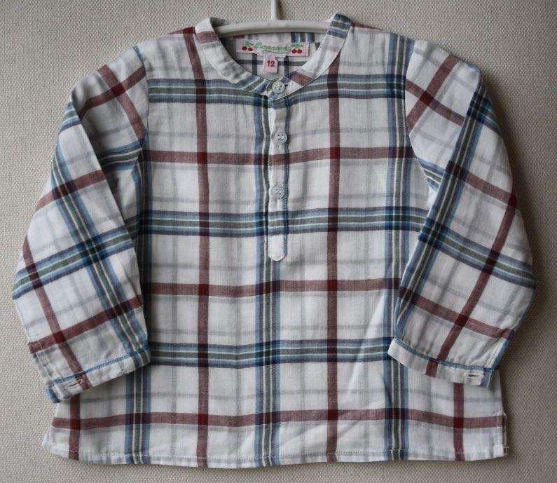 BONPOINT BABY POLISSON CHECKED SHIRT 12 MONTHS