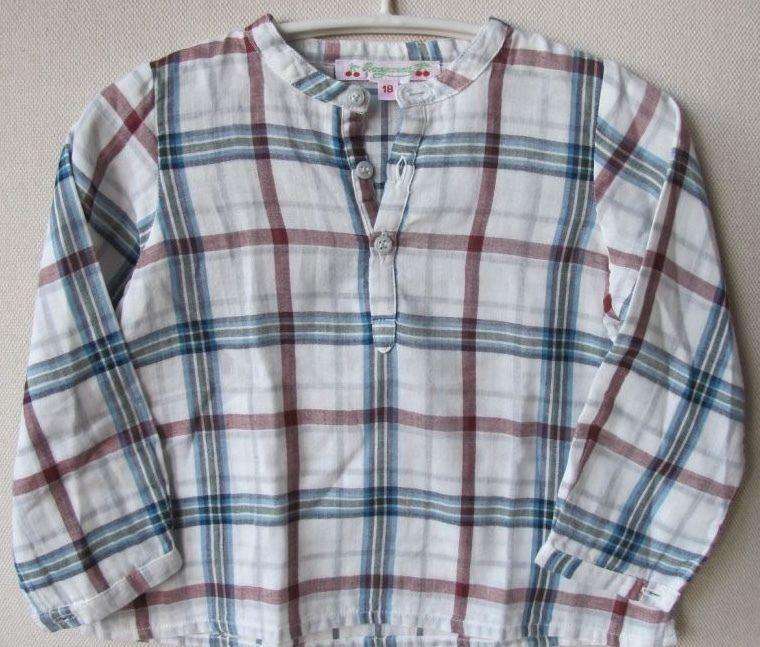 BONPOINT BABY POLISSON CHECKED SHIRT 18 MONTHS