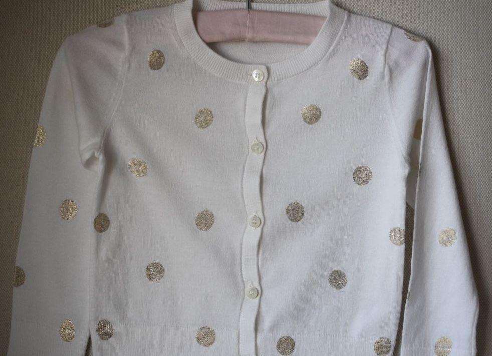 BONPOINT BABY POLKA DOT COTTON CARDIGAN 2 YEARS