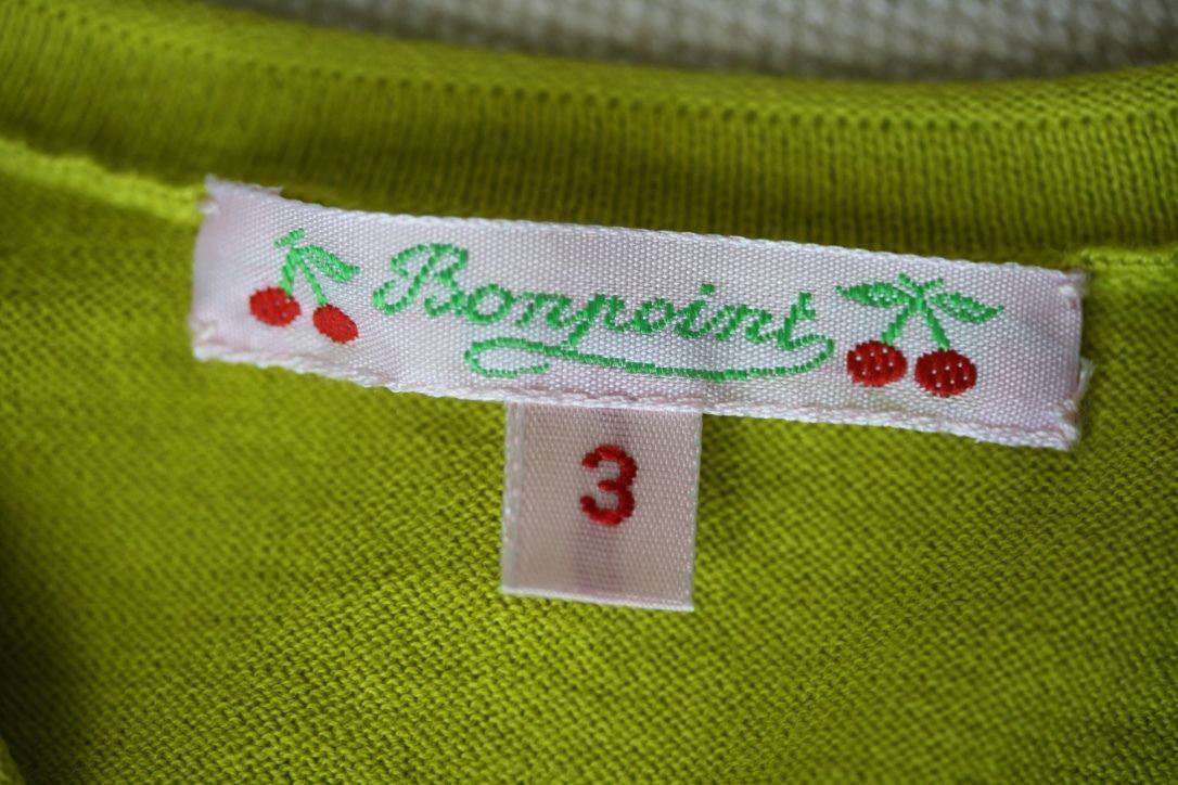 BONPOINT BABY YELLOW CHERRIES COTTON CARDIGAN 3 YEARS - Image 3
